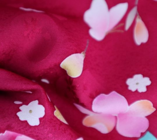 参列振袖[anan][ガーリー]紫よりのピンクにバラと桜[身長163cmまで]No.626